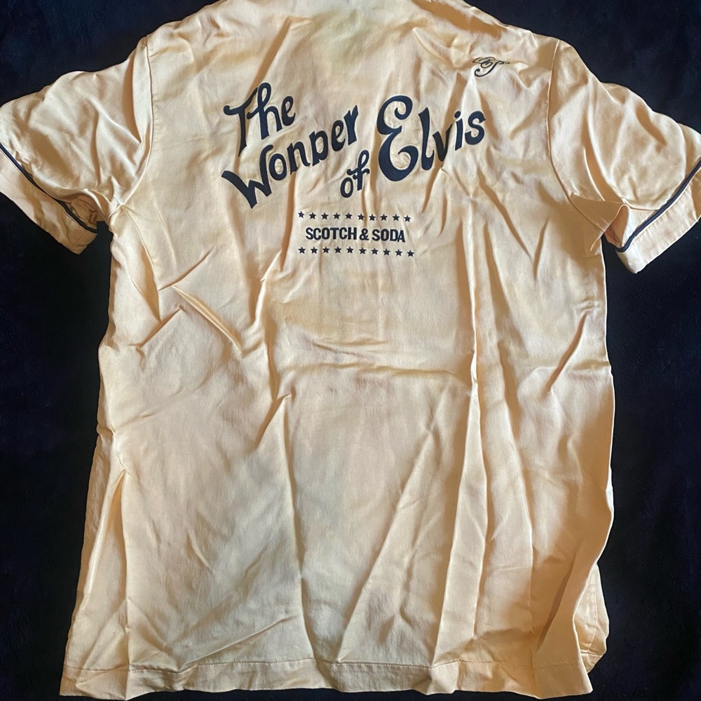 Scotch & Soda Wonder of Elvis Embroidered Bowling Shirt